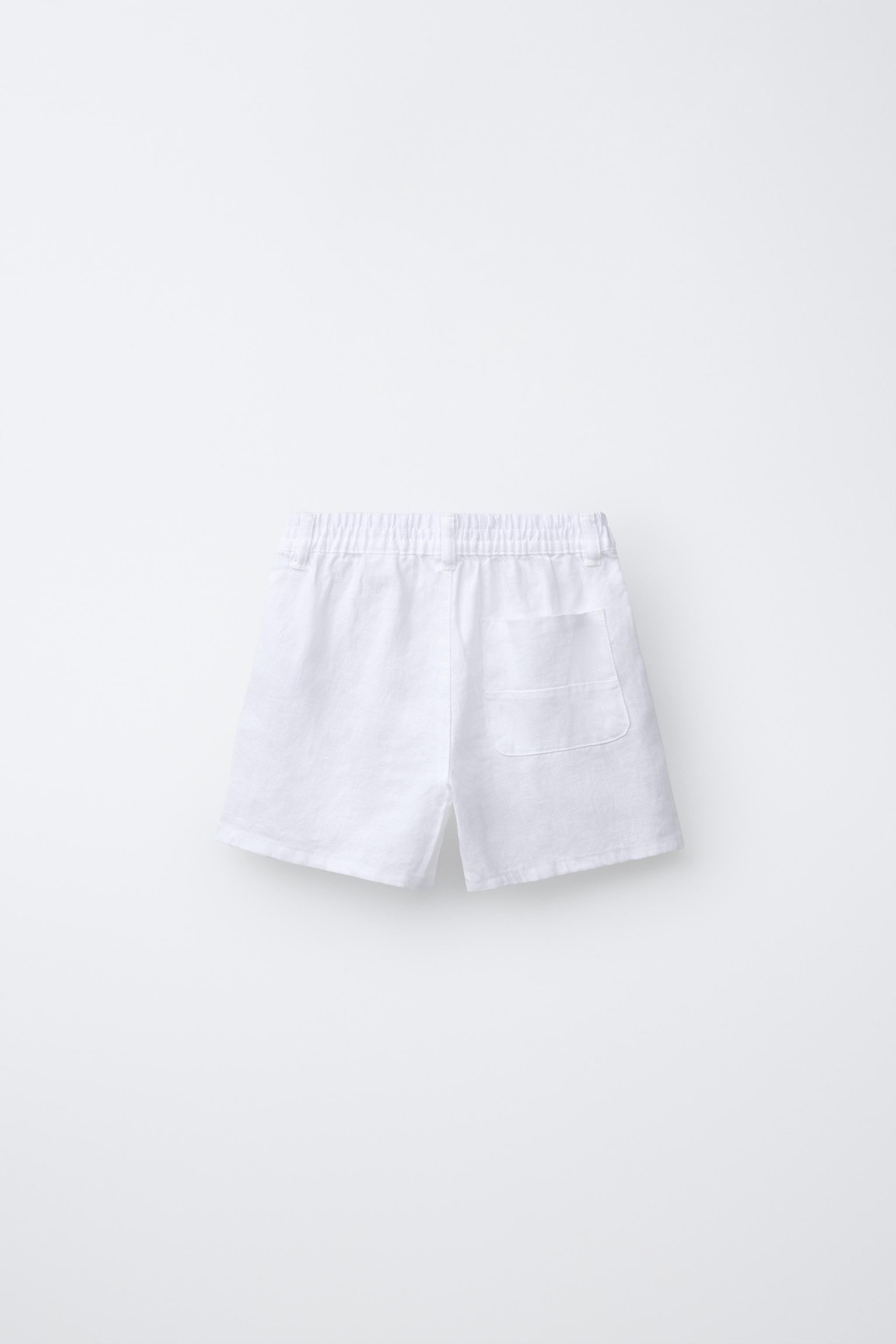 100% LINEN SHORTS